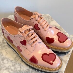 Stylish Prada Pink Heart Women's Shoes